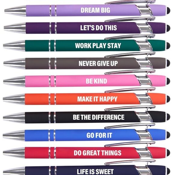 One Heavy Duty Stylus Ballpoint Pen - Positive Affirmations - Random - Picture 6 of 6